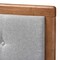 Baxton Studio Ines Light Grey Upholstered Walnut Finished King Size Platform Bed 156-9409-9436 - alternate 6